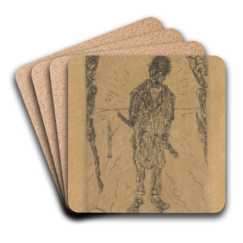 De vechtersbazen by James Ensor Art Drink Coaster set