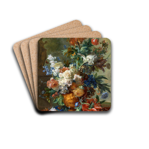 Still Life with Flowers by Jan van Huysum Drink Coasters - set of 4