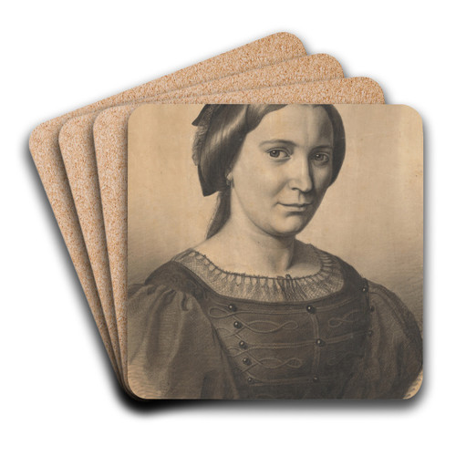 Portrait of the artist's mother (Gizela Lanszgallnerov) by Gyula Benczr Art Drink Coaster set Portrait of the artist's mother (Gizela Lanszgallnerov) by Gyula Benczr Art Drink Coaster set