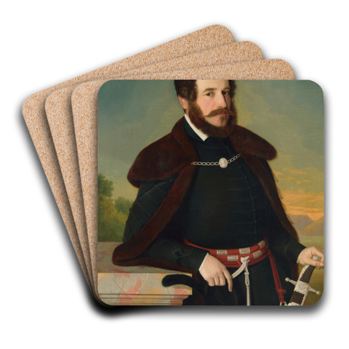Portrait of E. Szmrecsnyi by Jozef Boetech Klemens Art Drink Coaster set