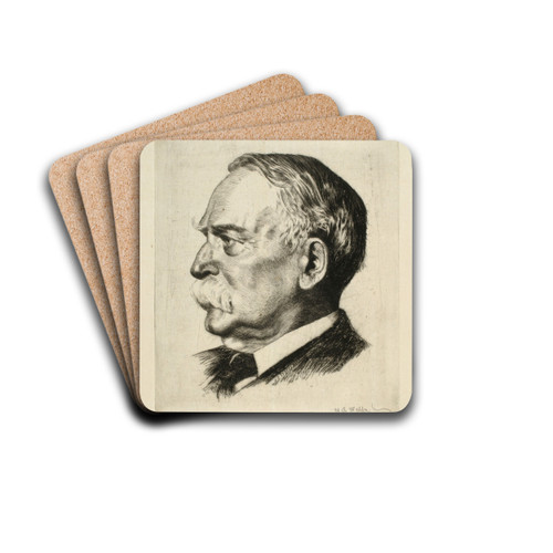Portrait of N. Clifford Ricker by Newton A. Wells Drink Coasters - set of 4