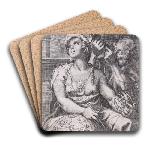 Astronomy by Cornelis Jacobsz Drebbel Art Drink Coaster set