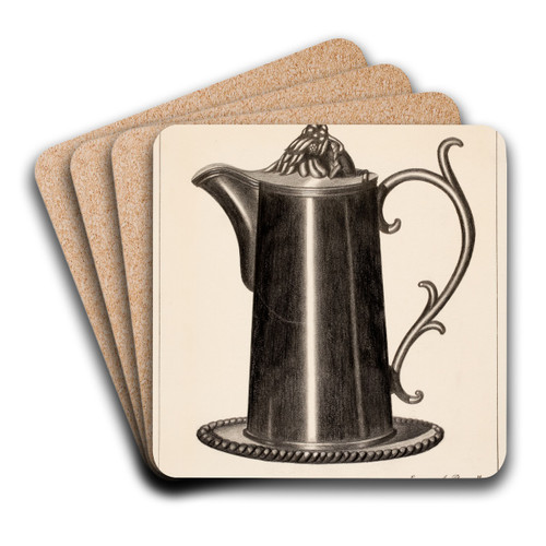 Pewter Flagon by Eugene Barrell Art Drink Coaster set