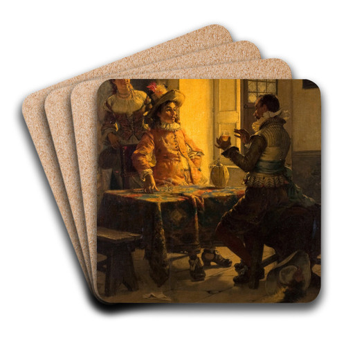 A good vintage by Cesare Auguste Detti Art Drink Coaster set A good vintage by Cesare Auguste Detti Art Drink Coaster set