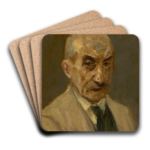 Selbstbildnis im Malkittel, Bste nach rechts by Max Liebermann Art Drink Coaster set