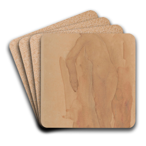 Nude by Auguste Rodin Art Drink Coaster set