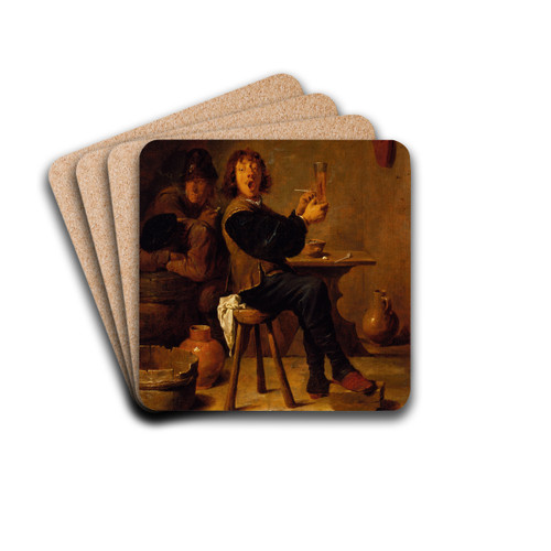 The Smoker by David Teniers The Younger Drink Coasters - set of 4