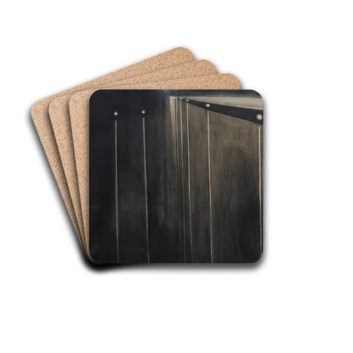 Digue D'ostende Aux Rverbres by Lon Spilliaert Drink Coasters - set of 4 Digue D'ostende Aux Rverbres by Lon Spilliaert Drink Coasters - set of 4