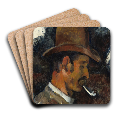 Man with Pipe by Paul Czanne Art Drink Coaster set
