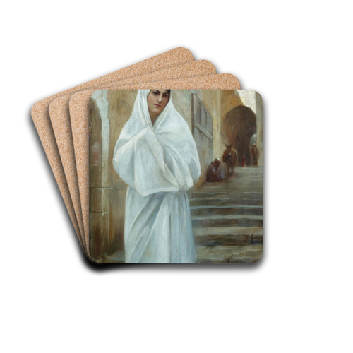 Young Girl, Jerusalem by Theodoros Ralli Drink Coasters - set of 4