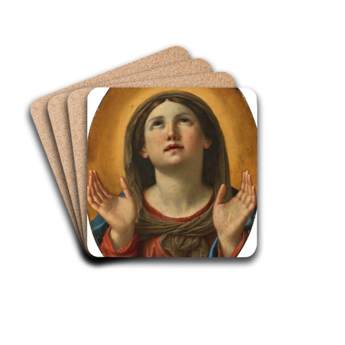 The Madonna at Prayer by Francesco Albani Drink Coasters - set of 4