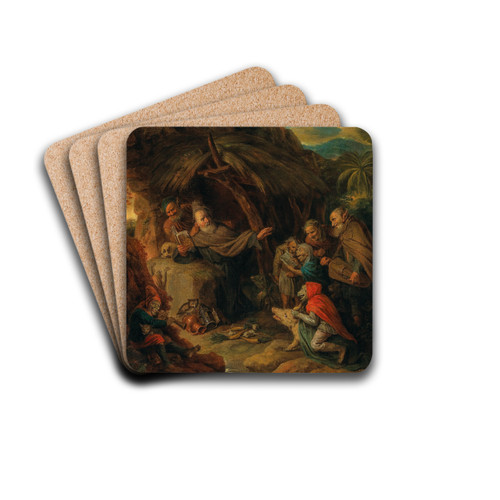 The Temptation of Saint Anthony by David Ryckaert III Drink Coasters - set of 4