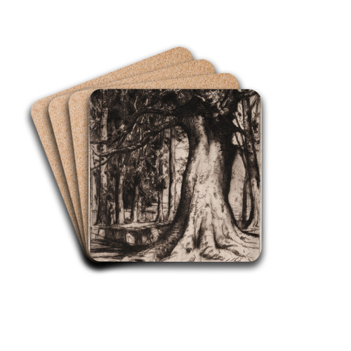 The Sycamore by David Young Cameron Drink Coasters - set of 4