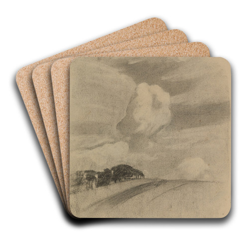 Landschaftsstudie by Gustav Kampmann Art Drink Coaster set