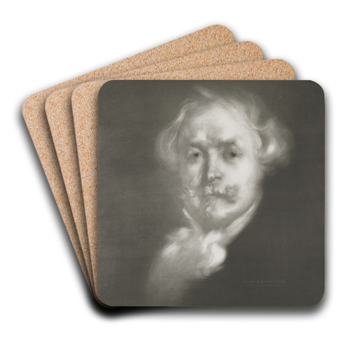 Edmond de Goncourt by Eugne Carriere Art Drink Coaster set