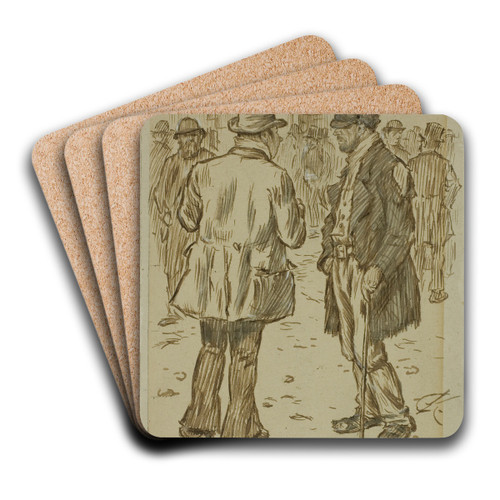 Employment by Charles Samuel Keene Art Drink Coaster set