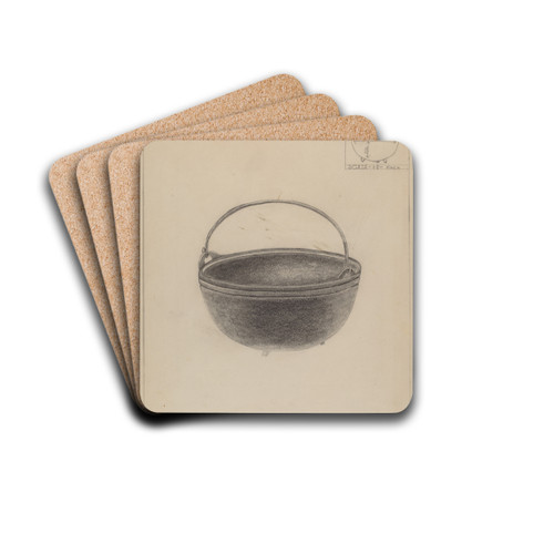 Fire Place Kettle by Ludmilla Calderon Drink Coasters - set of 4