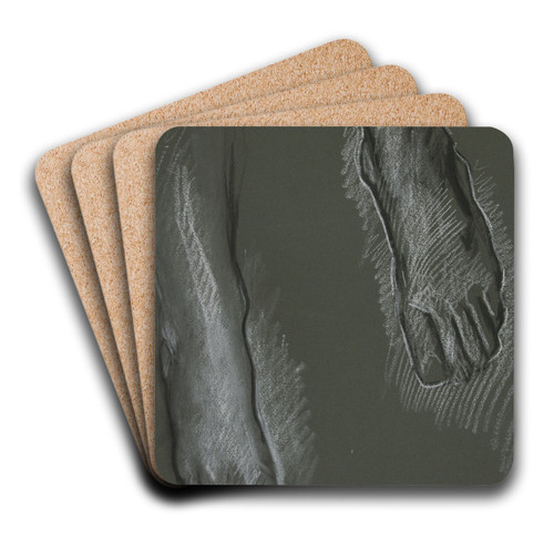 Sketch of two feet by Edwin Austin Abbey Art Drink Coaster set