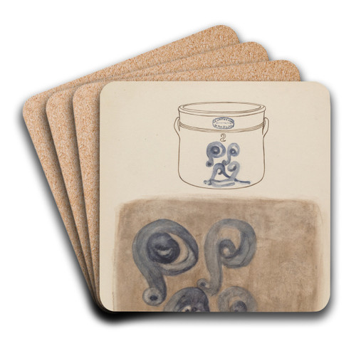 Crock by George Loughridge and Yolande Delasser Art Drink Coaster set