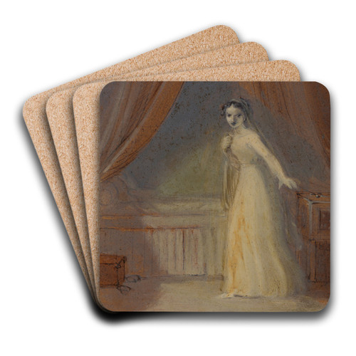 Juliet About to Take her Sleeping Draught by Robert Smirke Art Drink Coaster set