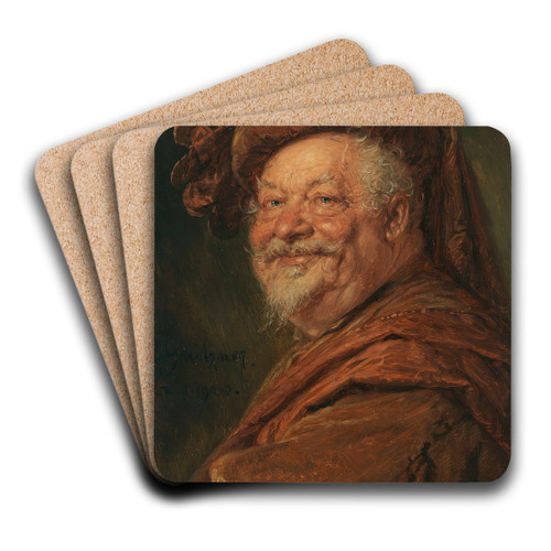 Falstaff by Eduard von Grtzner Art Drink Coaster set