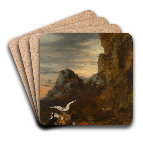 La mort de Sapho by Gustave Moreau Art Drink Coaster set