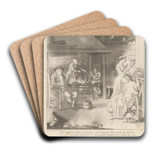 Glaud and Peggy by David Allan Art Drink Coaster set