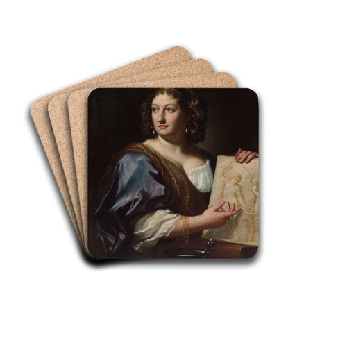 Portrait of Francesca Gommi Maratti by Carlo Maratti Drink Coasters - set of 4 Portrait of Francesca Gommi Maratti by Carlo Maratti Drink Coasters - set of 4