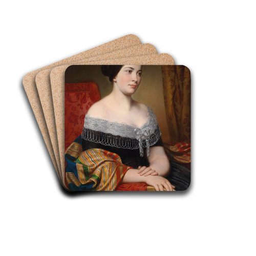 Portrt Gegenstcke by Karl von Blaas Drink Coasters - set of 4