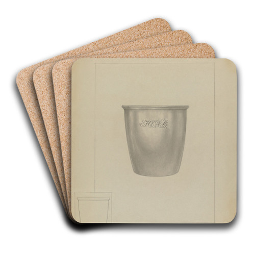 Silver Mug by Isidore Steinberg Art Drink Coaster set