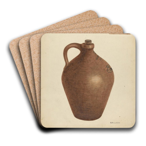 Stoneware Jug by Nicholas Amantea Art Drink Coaster set
