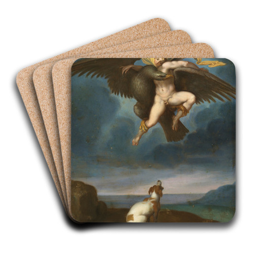 The Rape of Ganymede by Giovanni Battista Naldini Art Drink Coaster set The Rape of Ganymede by Giovanni Battista Naldini Art Drink Coaster set