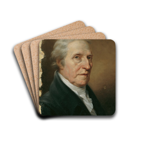 Leopold Plt von Pltenberg by Heinrich Friedrich Fger Drink Coasters - set of 4 Leopold Plt von Pltenberg by Heinrich Friedrich Fger Drink Coasters - set of 4