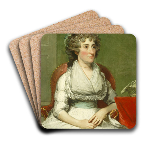 Catherine Yates Pollock (Mrs. George Pollock) by Gilbert Stuart Art Drink Coaster set
