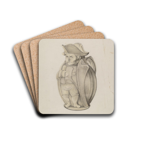Napoleon Toby Mug by Grace Halpin Drink Coasters - set of 4