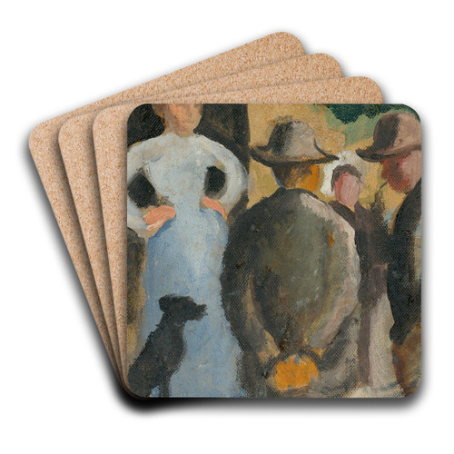 Leute auf der Strae by August Macke Art Drink Coaster set