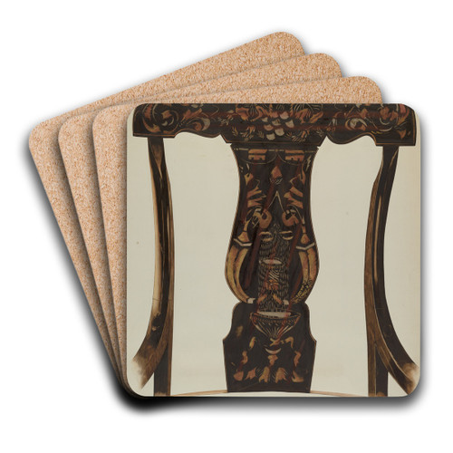 Boston Rocker by Einar Heiberg Art Drink Coaster set