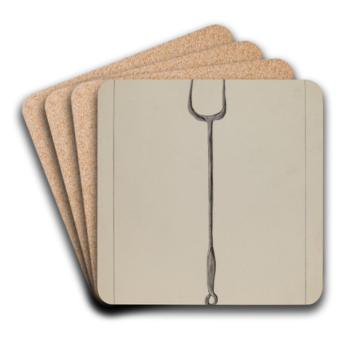 Fork by Benjamin Resnick Art Drink Coaster set Fork by Benjamin Resnick Art Drink Coaster set