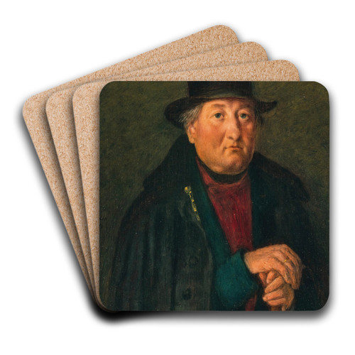 A Peasant from Lower Austria by Michael Neder Art Drink Coaster set