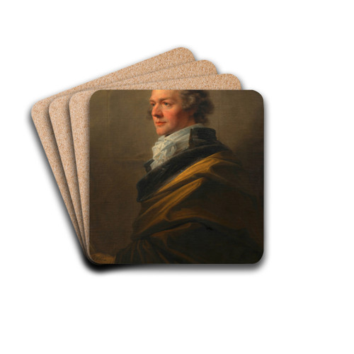Johann Nepomuk Hunczovsky (Leibarzt von Kaiser Leopold II.) by Heinrich Friedrich Fger Drink Coasters - set of 4 Johann Nepomuk Hunczovsky (Leibarzt von Kaiser Leopold II.) by Heinrich Friedrich Fger Drink Coasters - set of 4