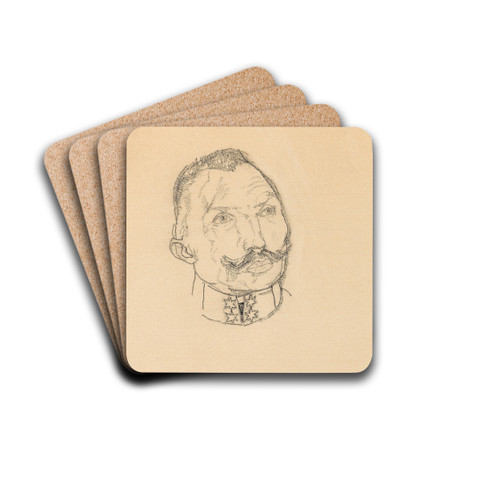 Portrait of Boda Jnos by Egon Schiele Drink Coasters - set of 4