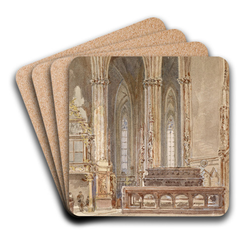 Stephansdom Denkmal Friedrich III by Franz Alt Art Drink Coaster set