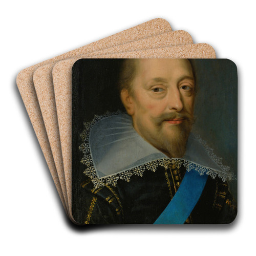 Portrait Of A Man With Blue Sash by Claude Druet Art Drink Coaster set