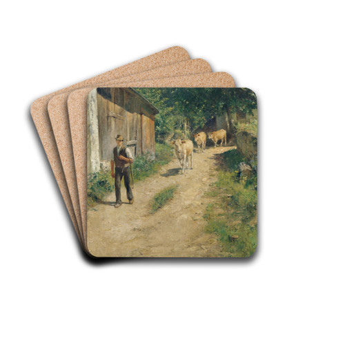 Der Halter kommt by Emil Strecker Drink Coasters - set of 4