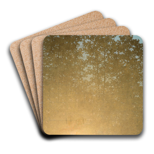 Sunset. Fontainebleau by Valdemar Schnheyder Mller Art Drink Coaster set