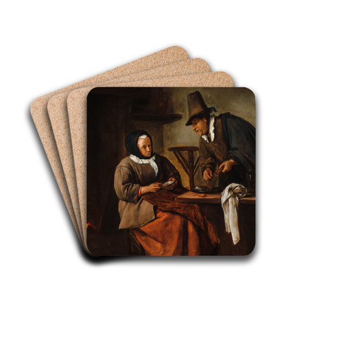 The Caudle Makers by Jan Steen Drink Coasters - set of 4