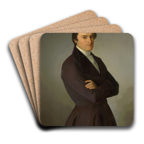Portrait of M. M. Hoda by Jozef Boetech Klemens Art Drink Coaster set