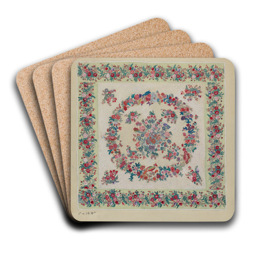 Applique Quilt by Hollmana Art Drink Coaster set