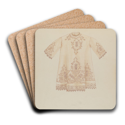 Baby Dress by Lucien Verbeke Art Drink Coaster set