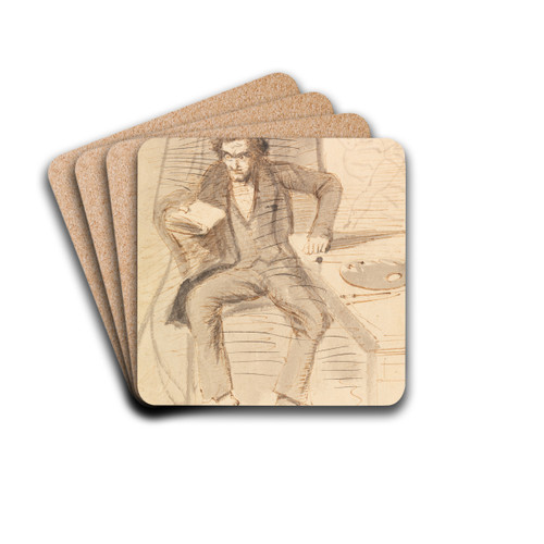 Cutting Reviews by James Smetham Drink Coasters - set of 4 Cutting Reviews by James Smetham Drink Coasters - set of 4